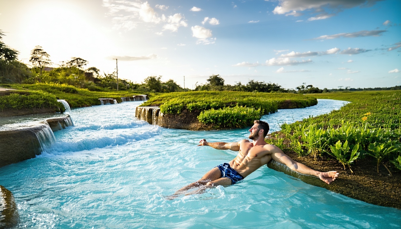 Relaxing lazy river experience